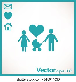 Flat icon family. 
