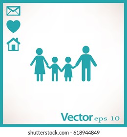 Familia de iconos plana.