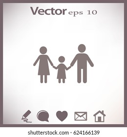 Familia de iconos plana.