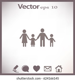 Flat icon family.