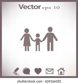 Flache Icon-Familie.