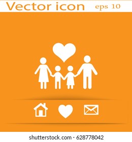 Flat icon family. 