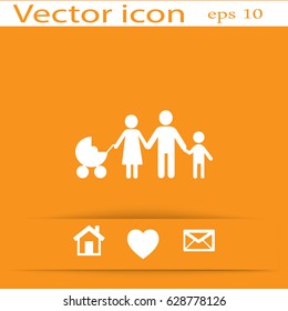 Flat icon family. 