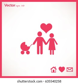 Familia de iconos plana. 