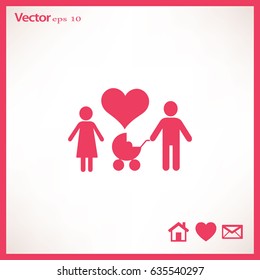 Flat icon family. 