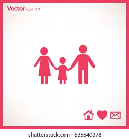 Flache Icon-Familie.
