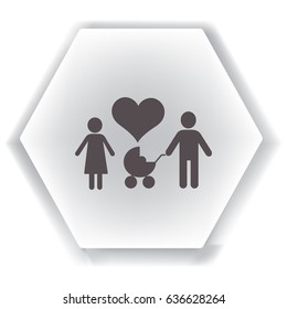 Flache Icon-Familie. 