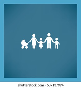 Familia de iconos plana. 