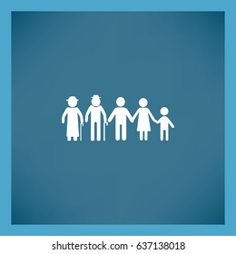 Família de ícones planos. 