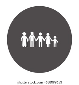 Flat icon family. 
