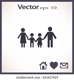 Flat icon family.