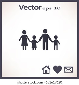 Flache Icon-Familie.