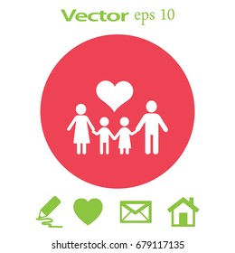 Familia de iconos plana. 