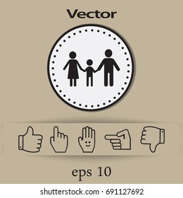 Flat icon family.