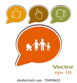 Flat icon family. 