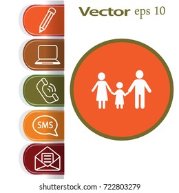 Flat icon family.