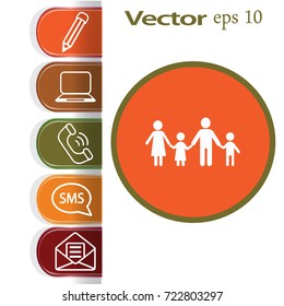 Flat icon family.