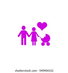 Flat icon family. Flat icon family. Husband and wife are kept each other's hands.