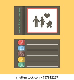 Flat icon family. Flat icon family. Husband and wife are kept each other's hands.