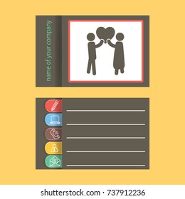 Flat icon family. Love between husband and wife.