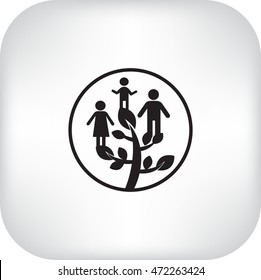 Flaches Symbol. Familienbaum.
