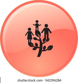 Flat icon. Family Tree.