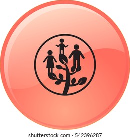 Flat icon. Family Tree.