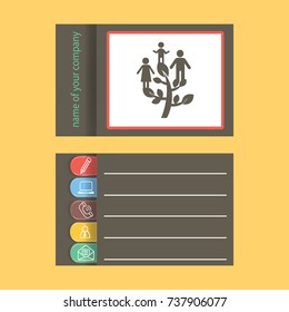 Flat icon. Family Tree.
