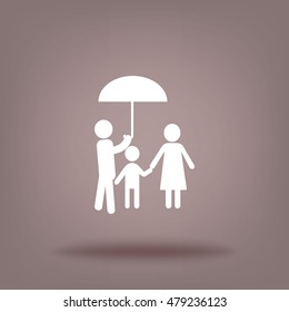 Flat icon family. Under the protection.