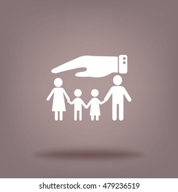 Flat icon family. Under the protection.