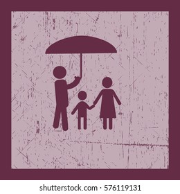 Flat icon family. Under the protection.