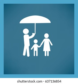 Flat icon family. Under the protection.