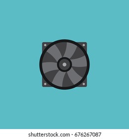 Flat Icon Fan Element. Vector Illustration Of Flat Icon Cooler Isolated On Clean Background. Can Be Used As Cooler, Fan And Ventilator Symbols.