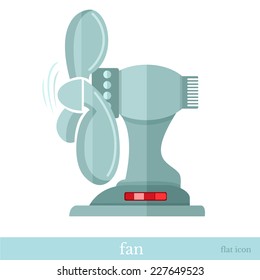 flat icon fan or ventilator on white view sideways