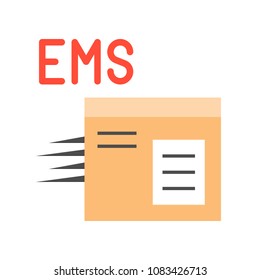 Flat icon fast delivery service for shopping and logistic