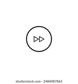 Flat Icon - Fast Forward Button for commercial use