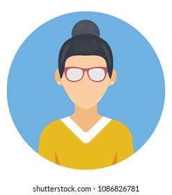 
Flat Icon Of A Female School Principal 
