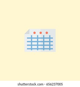 Flat Icon File Element. Vector Illustration Of Flat Icon Sheet Isolated On Clean Background. Can Be Used As File, Sheet And Paper Symbols.