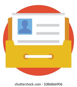 
Flat icon of a file holder 

