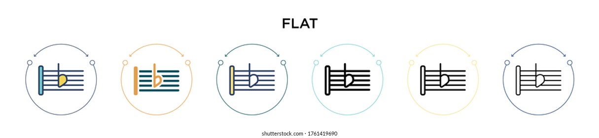 Flat icon in filled, thin line, outline and stroke style. Vector illustration of two colored and black flat vector icons designs can be used for mobile, ui, web
