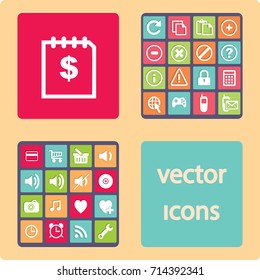 Icono plano. Finanzas.