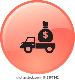 Flat icon. Finance Delivery.