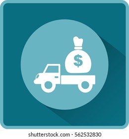 Flat icon. Finance Delivery.