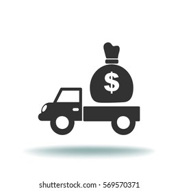 Flat icon. Finance Delivery.
