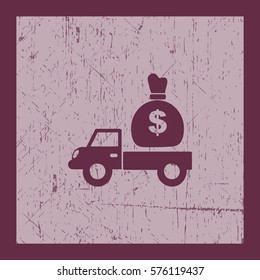 Flat icon. Finance Delivery.