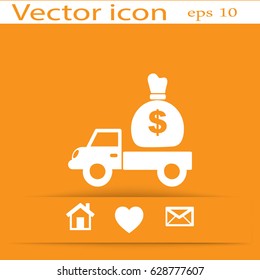 Flat icon. Finance Delivery.