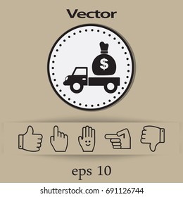 Flat icon. Finance Delivery.