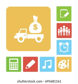 Flat icon. Finance Delivery.