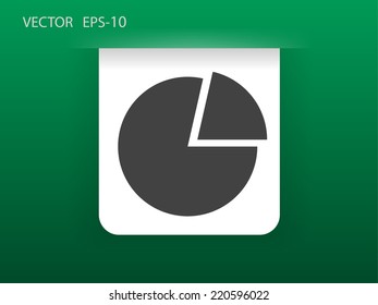 Flat icon of finance graph