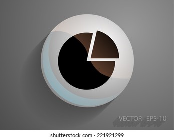 Flat icon of finance graph